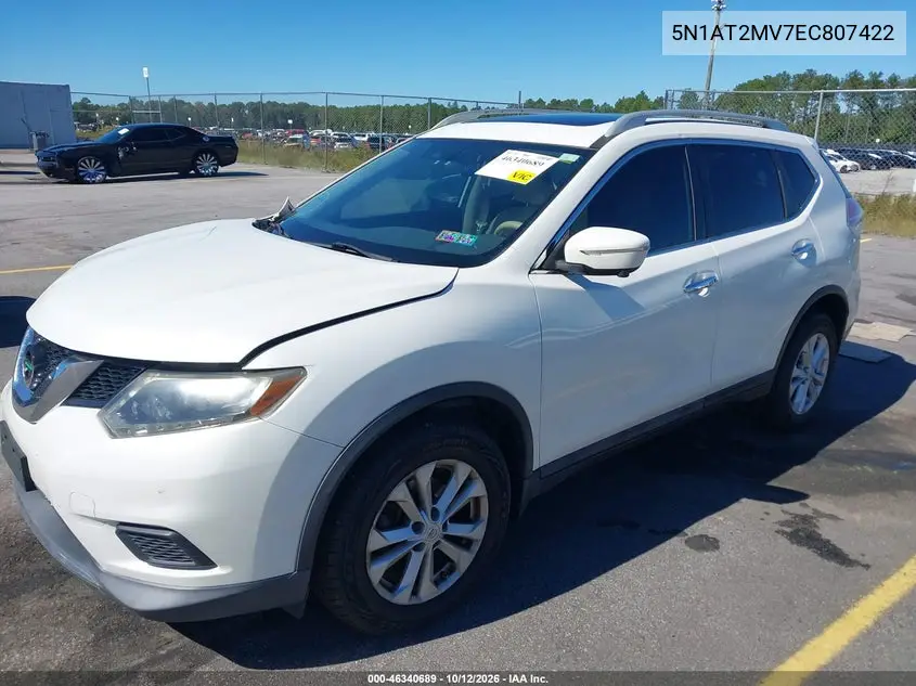 2014 NISSAN ROGUE VIN 5N1AT2MV7EC807422 — фото 2