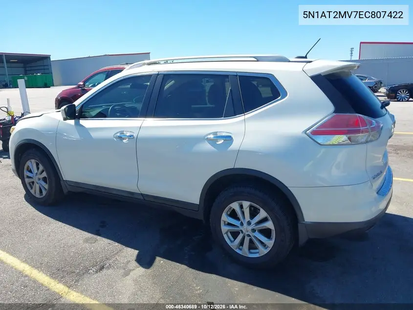 2014 NISSAN ROGUE VIN 5N1AT2MV7EC807422 — фото 3