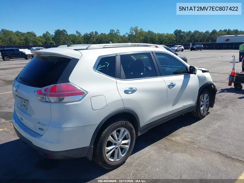 2014 NISSAN ROGUE VIN 5N1AT2MV7EC807422 — фото 4