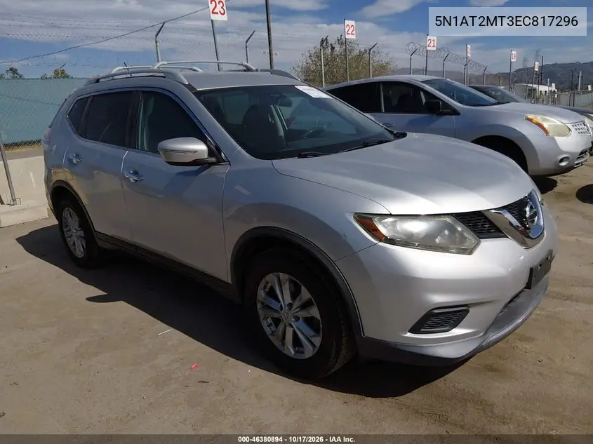 NISSAN ROGUE 2014, VIN 5N1AT2MT3EC817296
