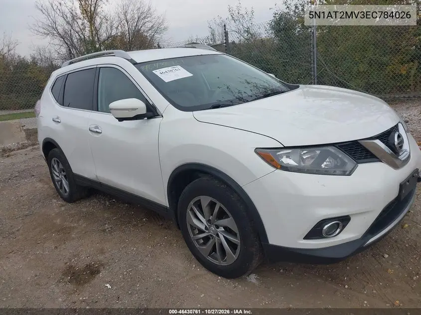 NISSAN ROGUE 2014, VIN 5N1AT2MV3EC784026