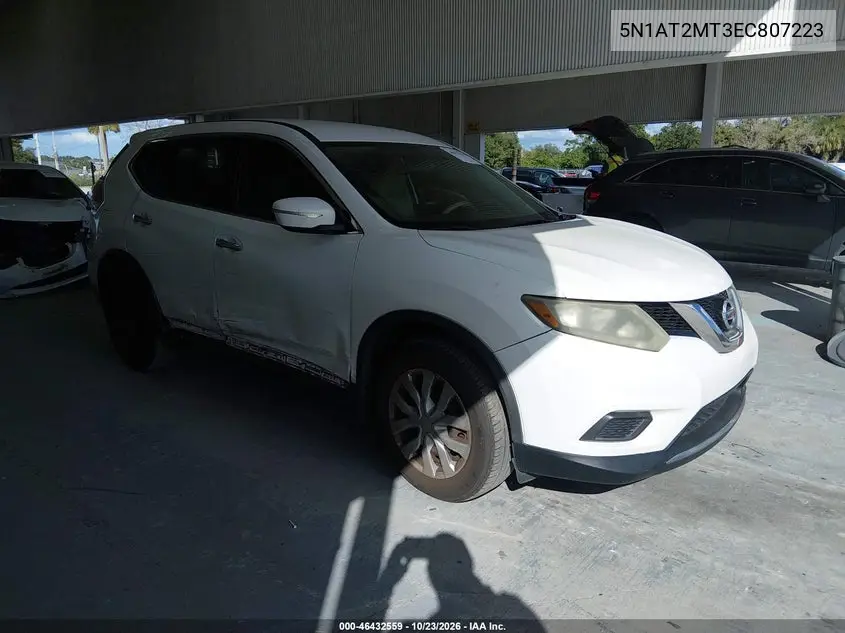 NISSAN ROGUE 2014, VIN 5N1AT2MT3EC807223