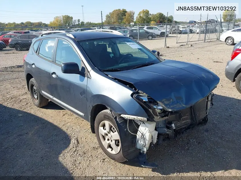 NISSAN ROGUE 2014, VIN JN8AS5MT3EW103292