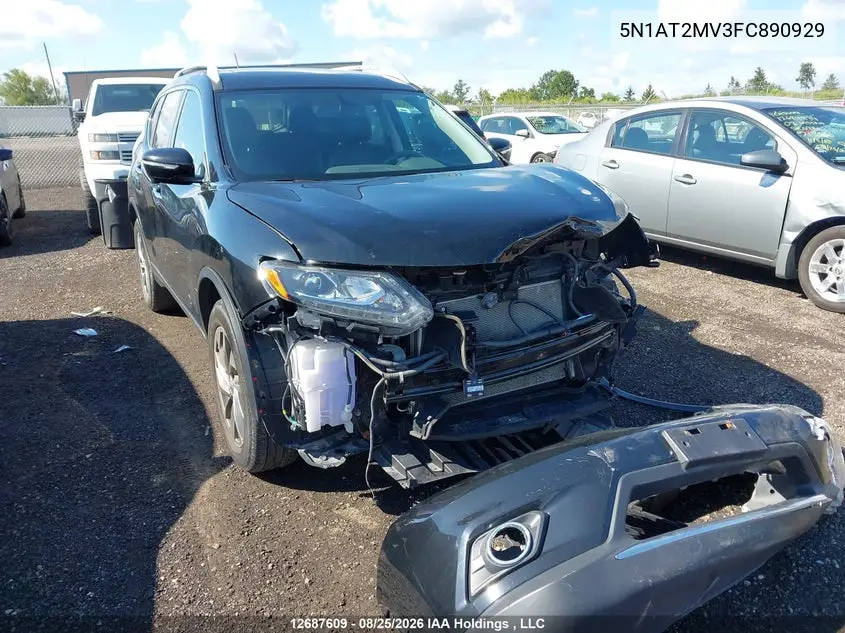 NISSAN ROGUE 2015, VIN 5N1AT2MV3FC890929