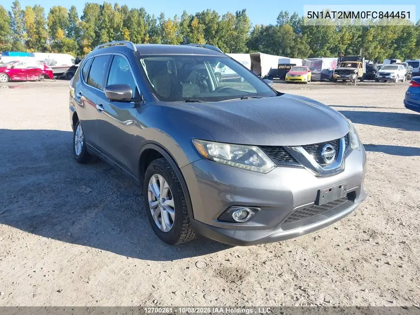 NISSAN ROGUE 2015, VIN 5N1AT2MM0FC844451
