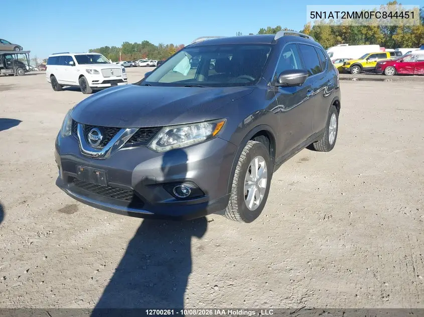 2015 NISSAN ROGUE VIN 5N1AT2MM0FC844451 — фото 2