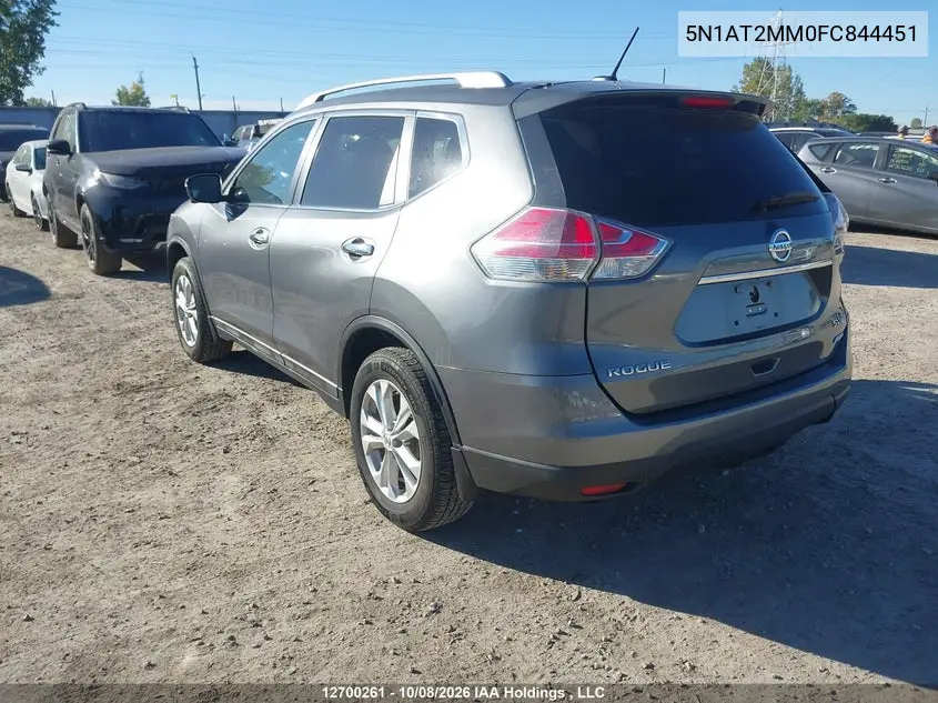 2015 NISSAN ROGUE VIN 5N1AT2MM0FC844451 — фото 3