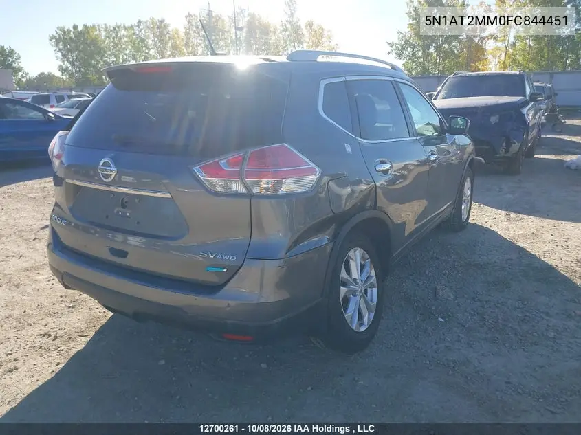 2015 NISSAN ROGUE VIN 5N1AT2MM0FC844451 — фото 4