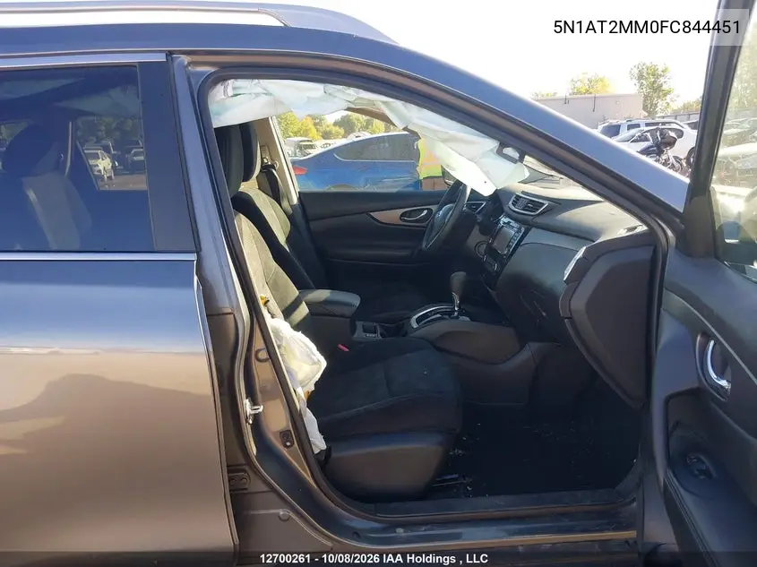 2015 NISSAN ROGUE VIN 5N1AT2MM0FC844451 — фото 5
