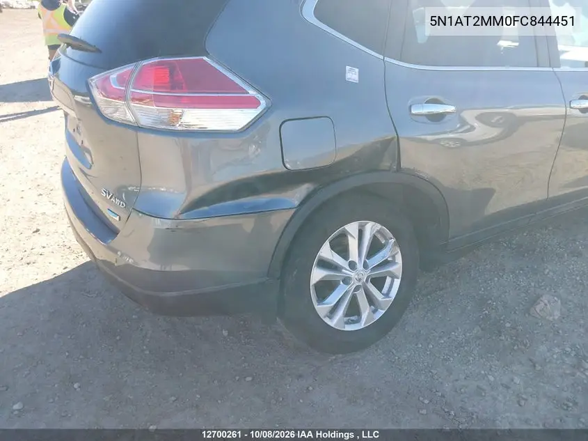 2015 NISSAN ROGUE VIN 5N1AT2MM0FC844451 — фото 6