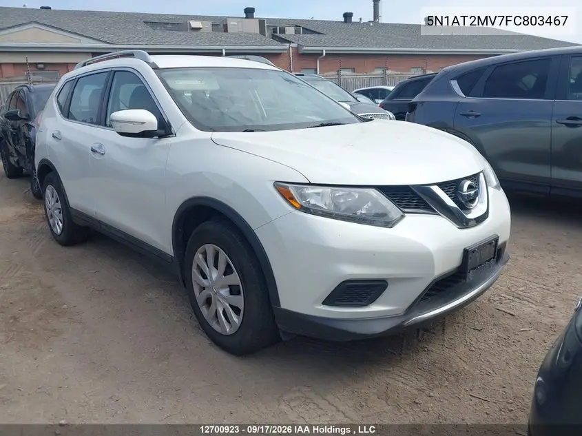 NISSAN ROGUE 2015, VIN 5N1AT2MV7FC803467