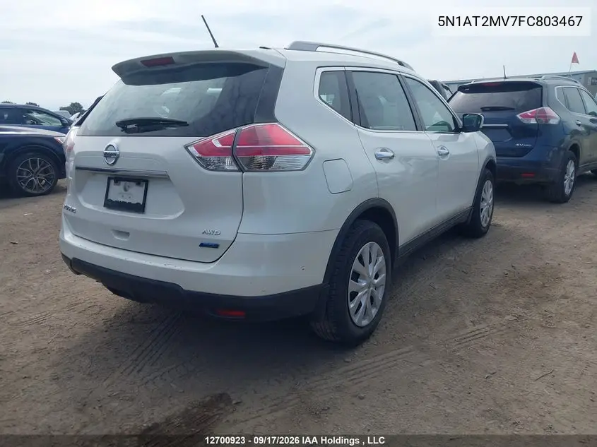 2015 NISSAN ROGUE VIN 5N1AT2MV7FC803467 — фото 4