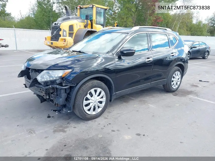 2015 NISSAN ROGUE VIN 5N1AT2MT5FC873838 — фото 2