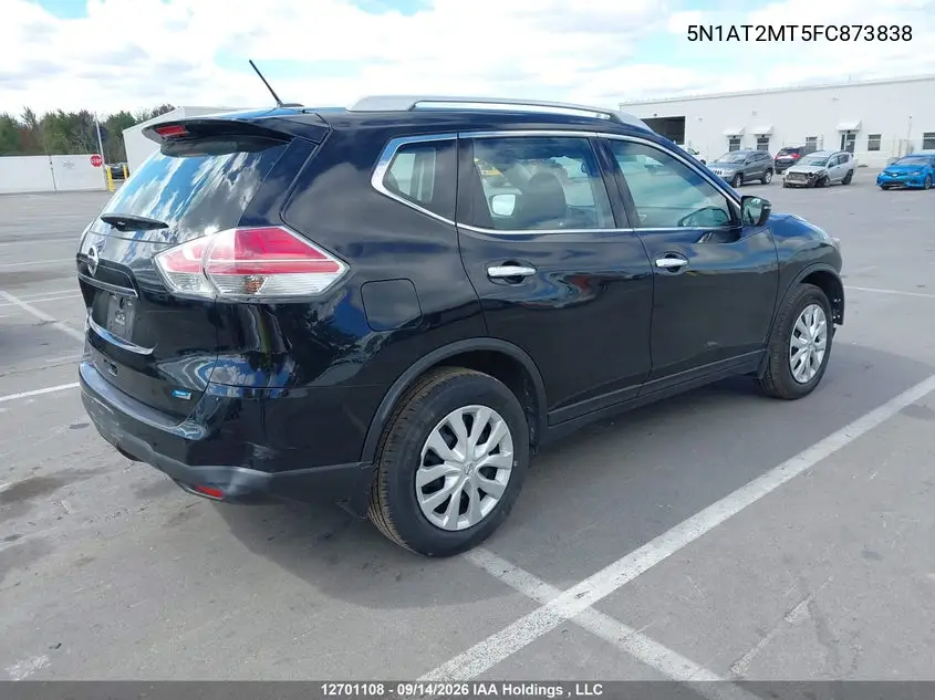 2015 NISSAN ROGUE VIN 5N1AT2MT5FC873838 — фото 4