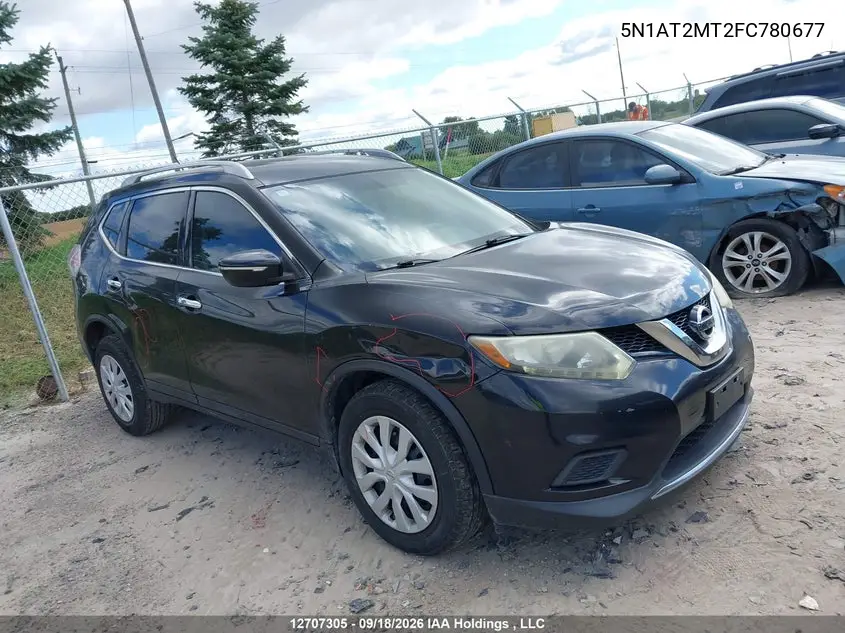 NISSAN ROGUE 2015, VIN 5N1AT2MT2FC780677