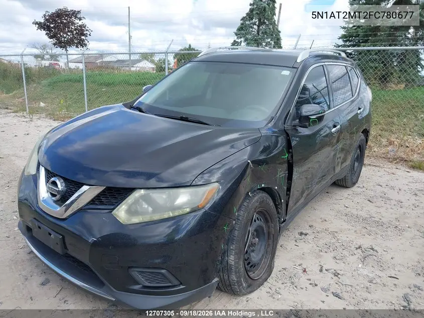 2015 NISSAN ROGUE VIN 5N1AT2MT2FC780677 — фото 2