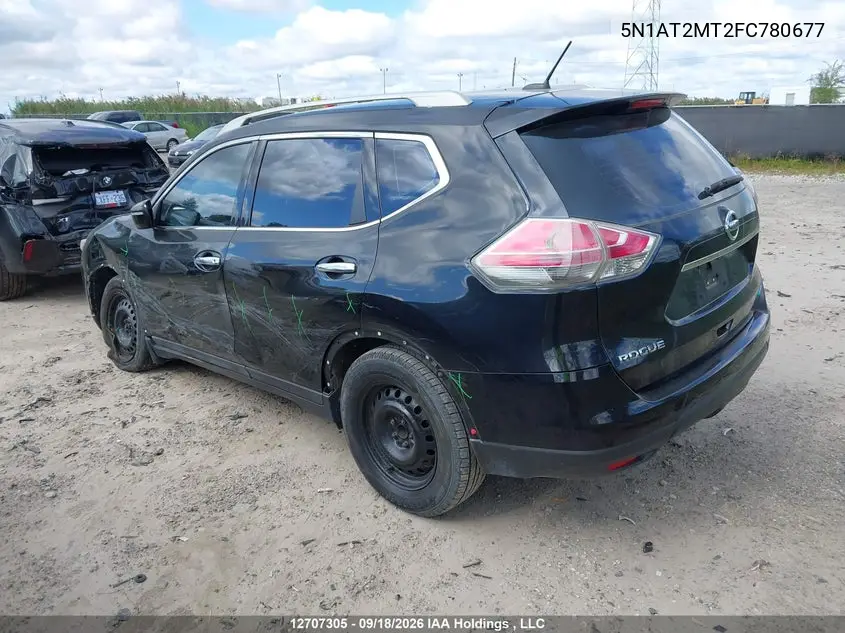2015 NISSAN ROGUE VIN 5N1AT2MT2FC780677 — фото 3