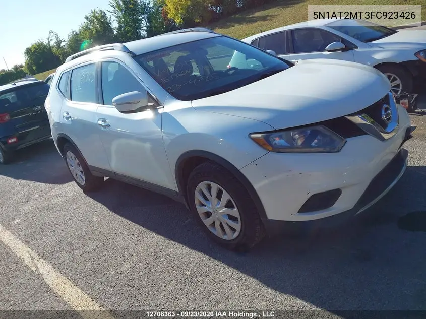 NISSAN ROGUE 2015, VIN 5N1AT2MT3FC923426