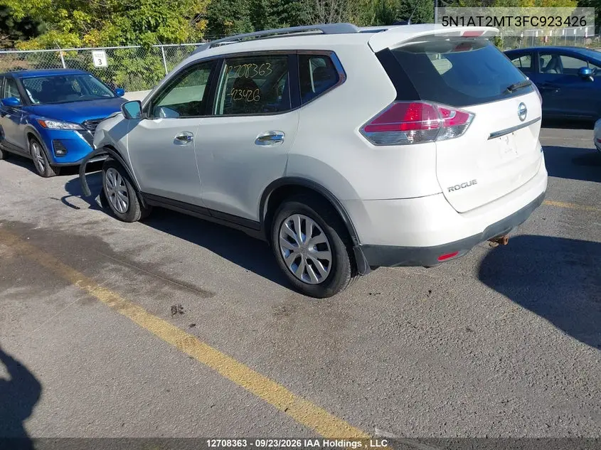2015 NISSAN ROGUE VIN 5N1AT2MT3FC923426 — фото 3
