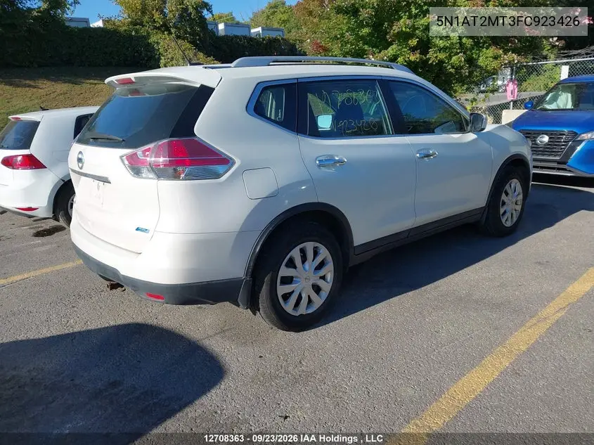2015 NISSAN ROGUE VIN 5N1AT2MT3FC923426 — фото 4