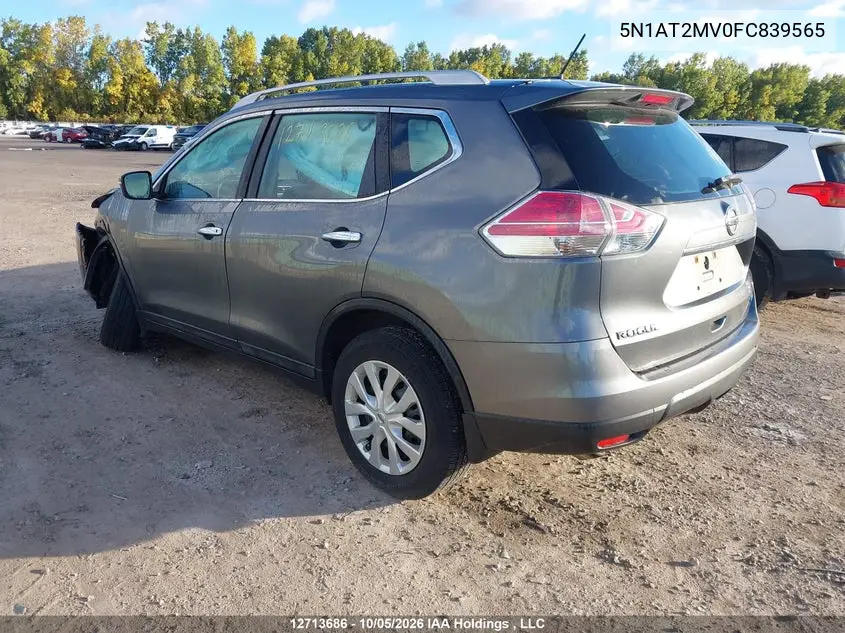 2015 NISSAN ROGUE VIN 5N1AT2MV0FC839565 — фото 3