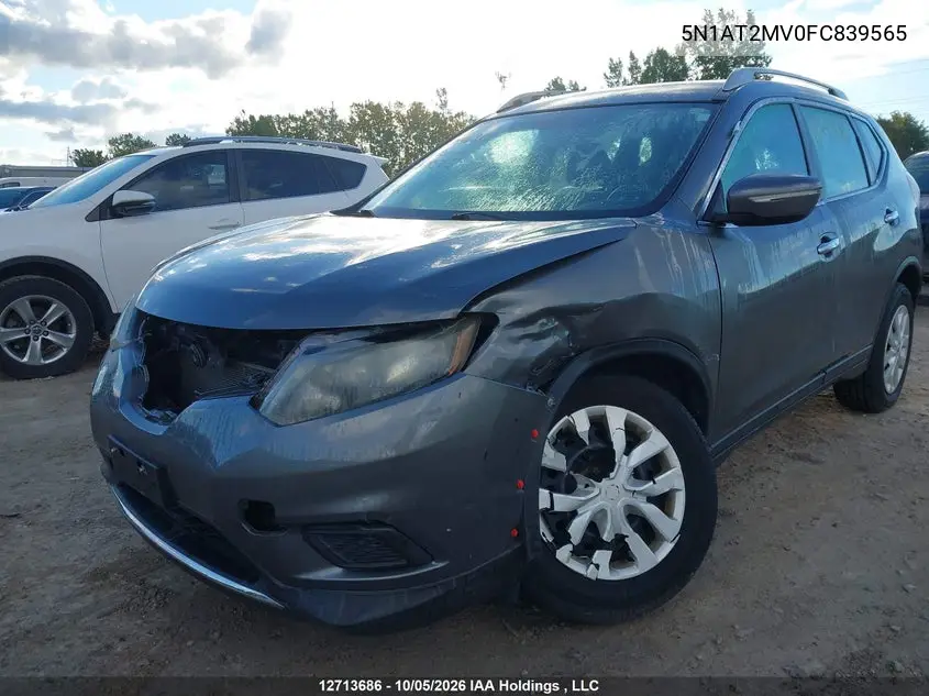 2015 NISSAN ROGUE VIN 5N1AT2MV0FC839565 — фото 6