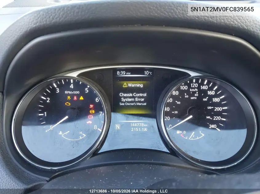 2015 NISSAN ROGUE VIN 5N1AT2MV0FC839565 — фото 7