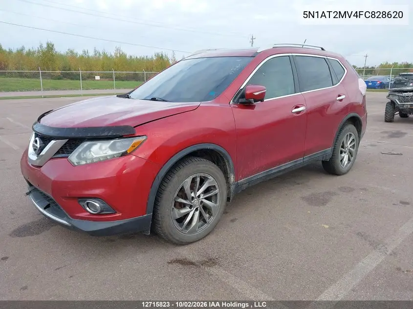 2015 NISSAN ROGUE VIN 5N1AT2MV4FC828620 — фото 2