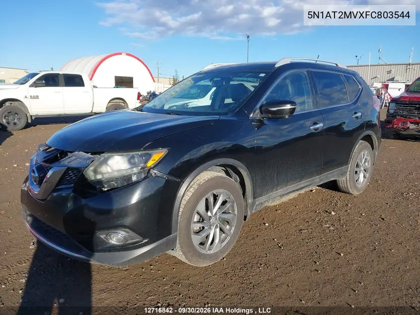 2015 NISSAN ROGUE VIN 5N1AT2MVXFC803544 — фото 2