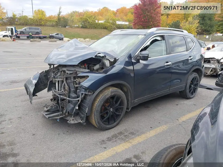 2015 NISSAN ROGUE VIN 5N1AT2MV2FC890971 — фото 2