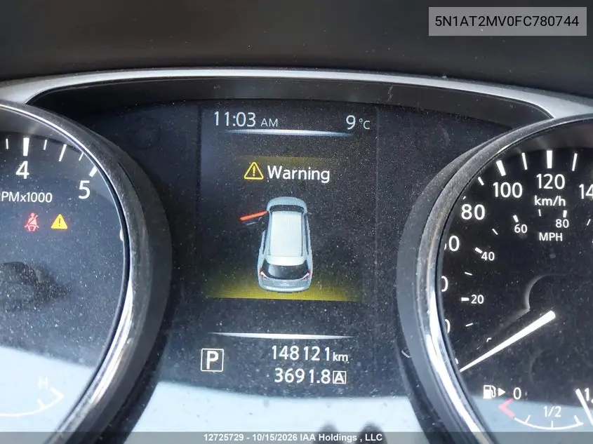 2015 NISSAN ROGUE VIN 5N1AT2MV0FC780744 — фото 16