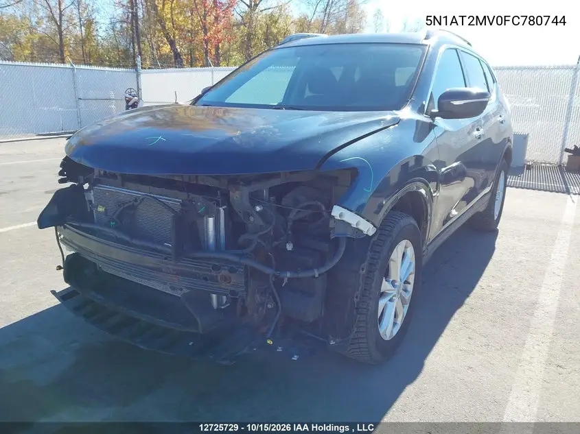 2015 NISSAN ROGUE VIN 5N1AT2MV0FC780744 — фото 2