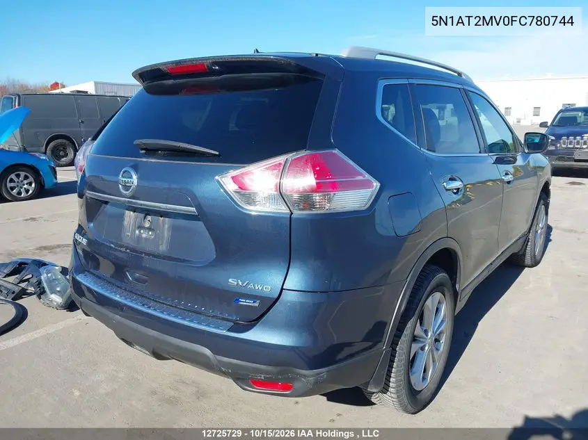 2015 NISSAN ROGUE VIN 5N1AT2MV0FC780744 — фото 4