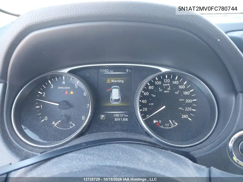 2015 NISSAN ROGUE VIN 5N1AT2MV0FC780744 — фото 7