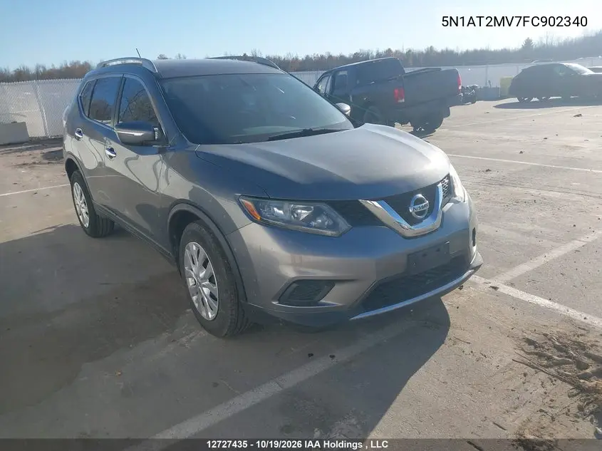 NISSAN ROGUE 2015, VIN 5N1AT2MV7FC902340