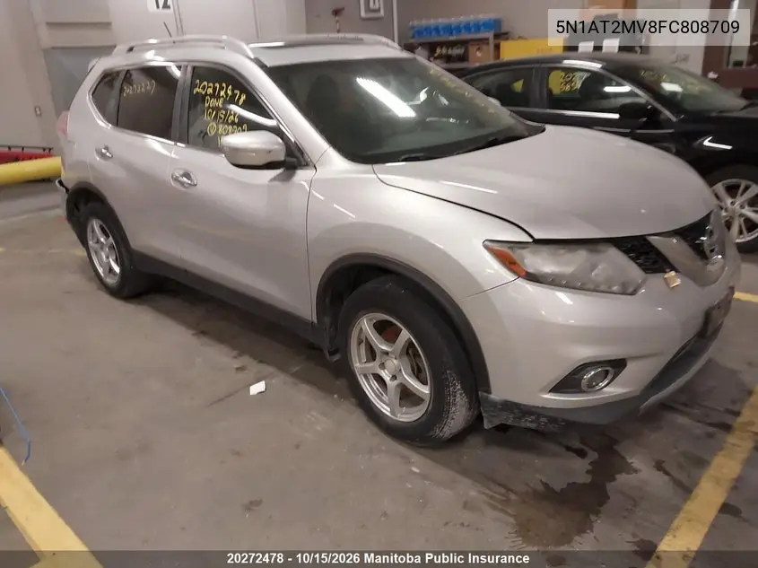 NISSAN ROGUE 2015, VIN 5N1AT2MV8FC808709