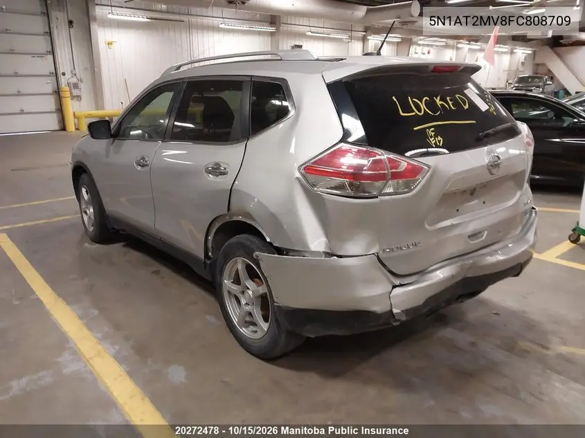 2015 NISSAN ROGUE VIN 5N1AT2MV8FC808709 — фото 3