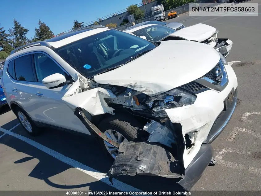 NISSAN ROGUE 2015, VIN 5N1AT2MT9FC858663