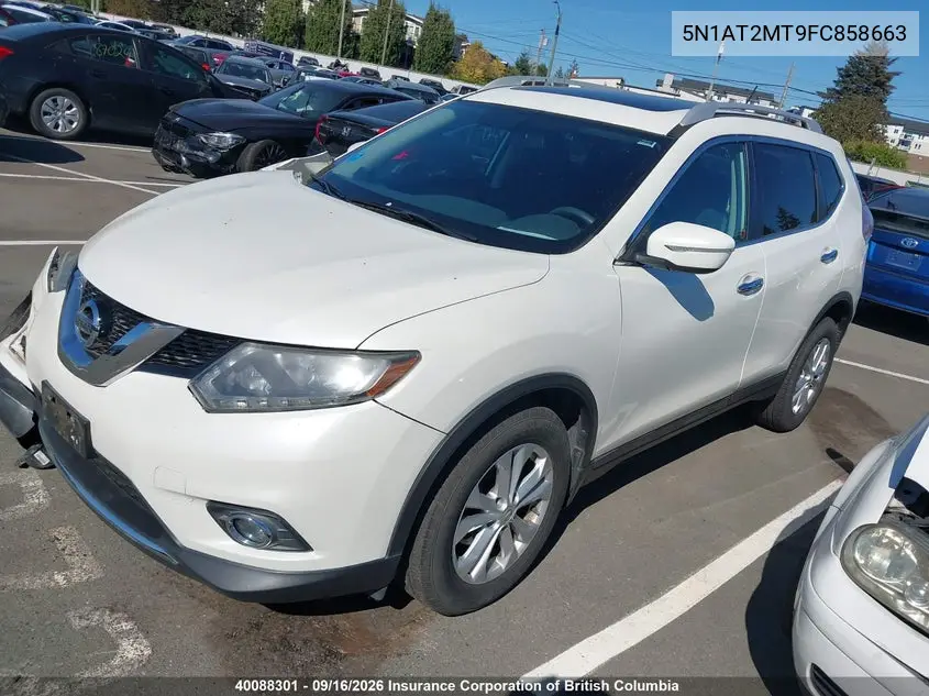 2015 NISSAN ROGUE VIN 5N1AT2MT9FC858663 — фото 2