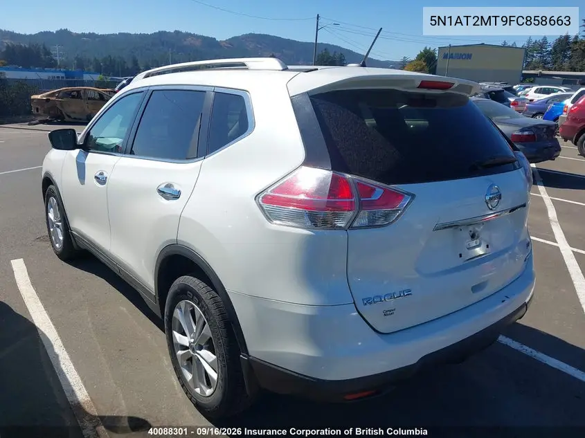2015 NISSAN ROGUE VIN 5N1AT2MT9FC858663 — фото 3