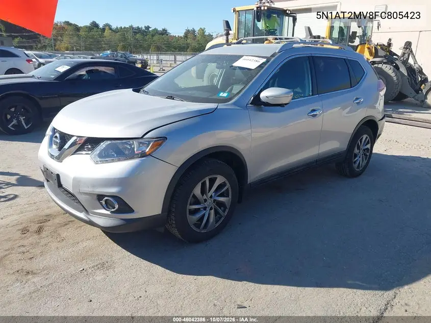 2015 NISSAN ROGUE VIN 5N1AT2MV8FC805423 — фото 2
