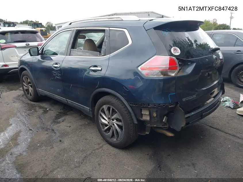 2015 NISSAN ROGUE VIN 5N1AT2MTXFC847428 — фото 3