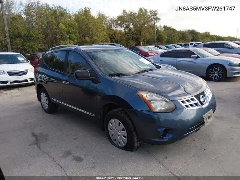 NISSAN ROGUE 2015, VIN JN8AS5MV3FW261747