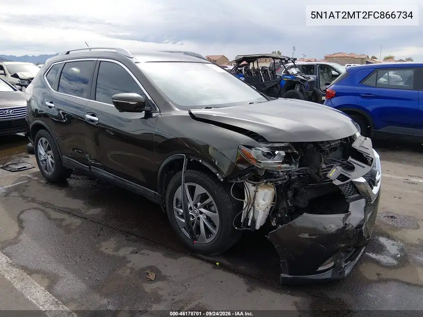 NISSAN ROGUE 2015, VIN 5N1AT2MT2FC866734