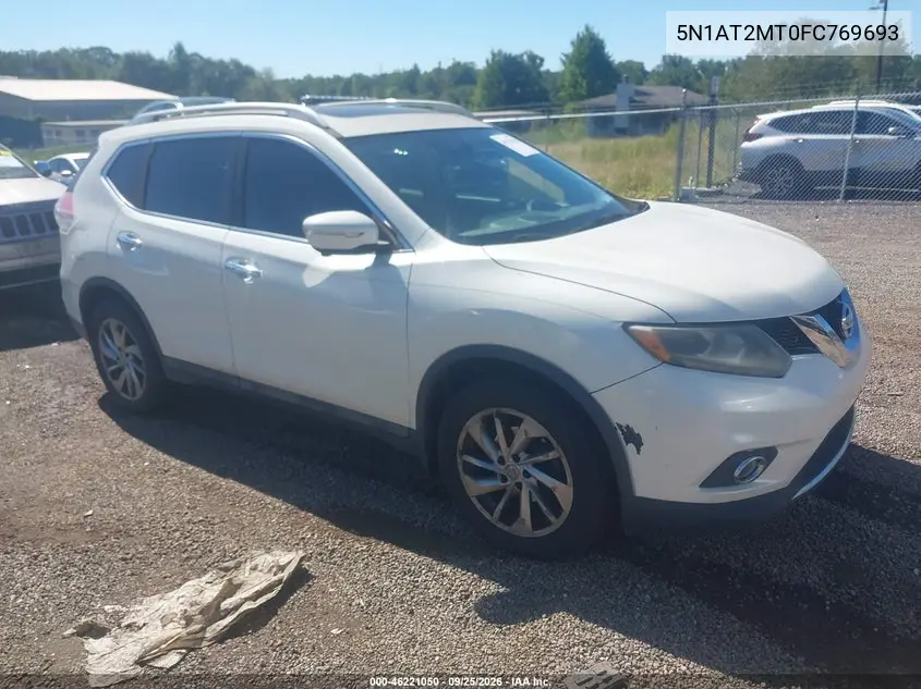 NISSAN ROGUE 2015, VIN 5N1AT2MT0FC769693