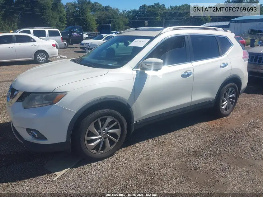 2015 NISSAN ROGUE VIN 5N1AT2MT0FC769693 — фото 2