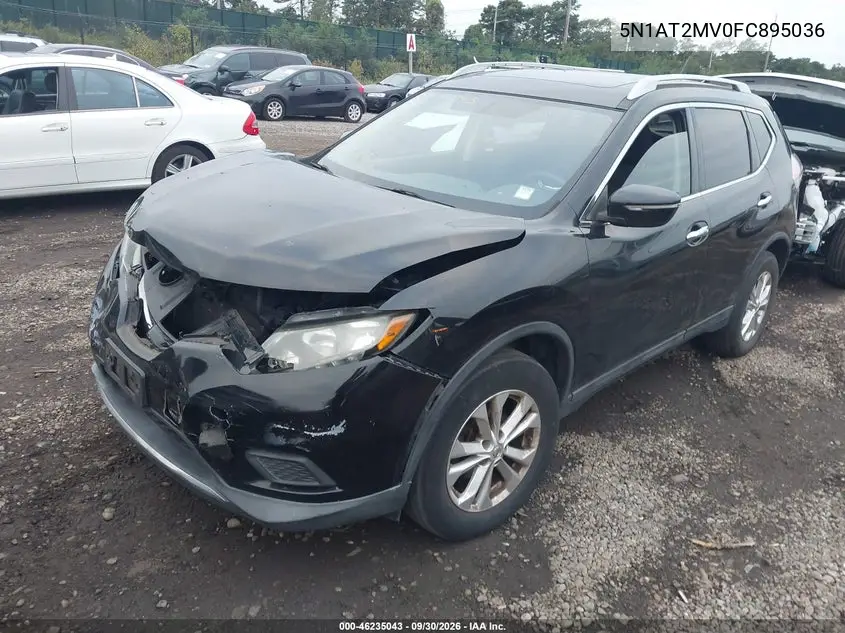 2015 NISSAN ROGUE VIN 5N1AT2MV0FC895036 — фото 2