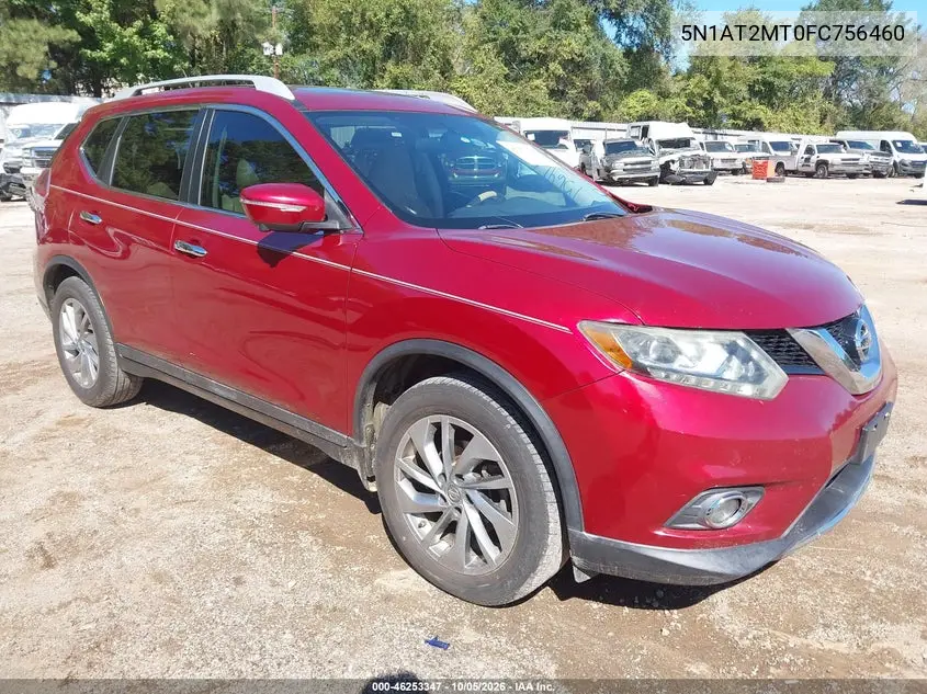NISSAN ROGUE 2015, VIN 5N1AT2MT0FC756460