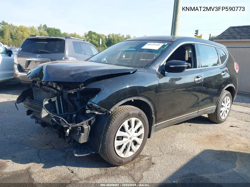 2015 NISSAN ROGUE VIN KNMAT2MV3FP590773 — фото 2