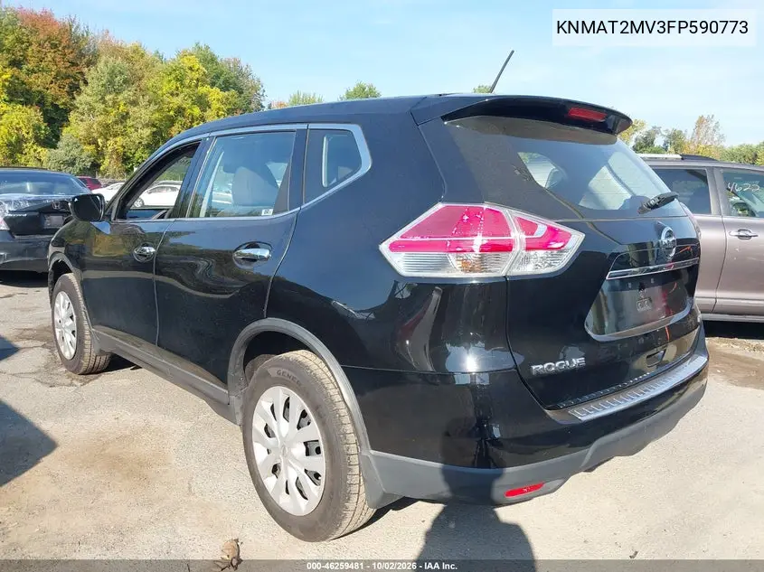 2015 NISSAN ROGUE VIN KNMAT2MV3FP590773 — фото 3